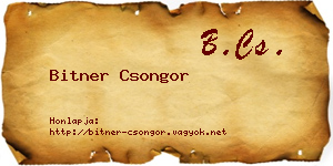 Bitner Csongor névjegykártya