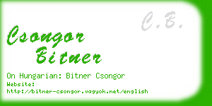 csongor bitner business card